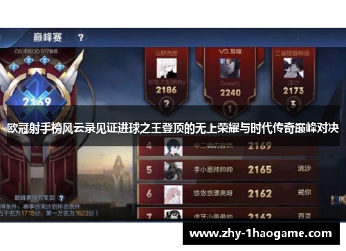 欧冠射手榜风云录见证进球之王登顶的无上荣耀与时代传奇巅峰对决